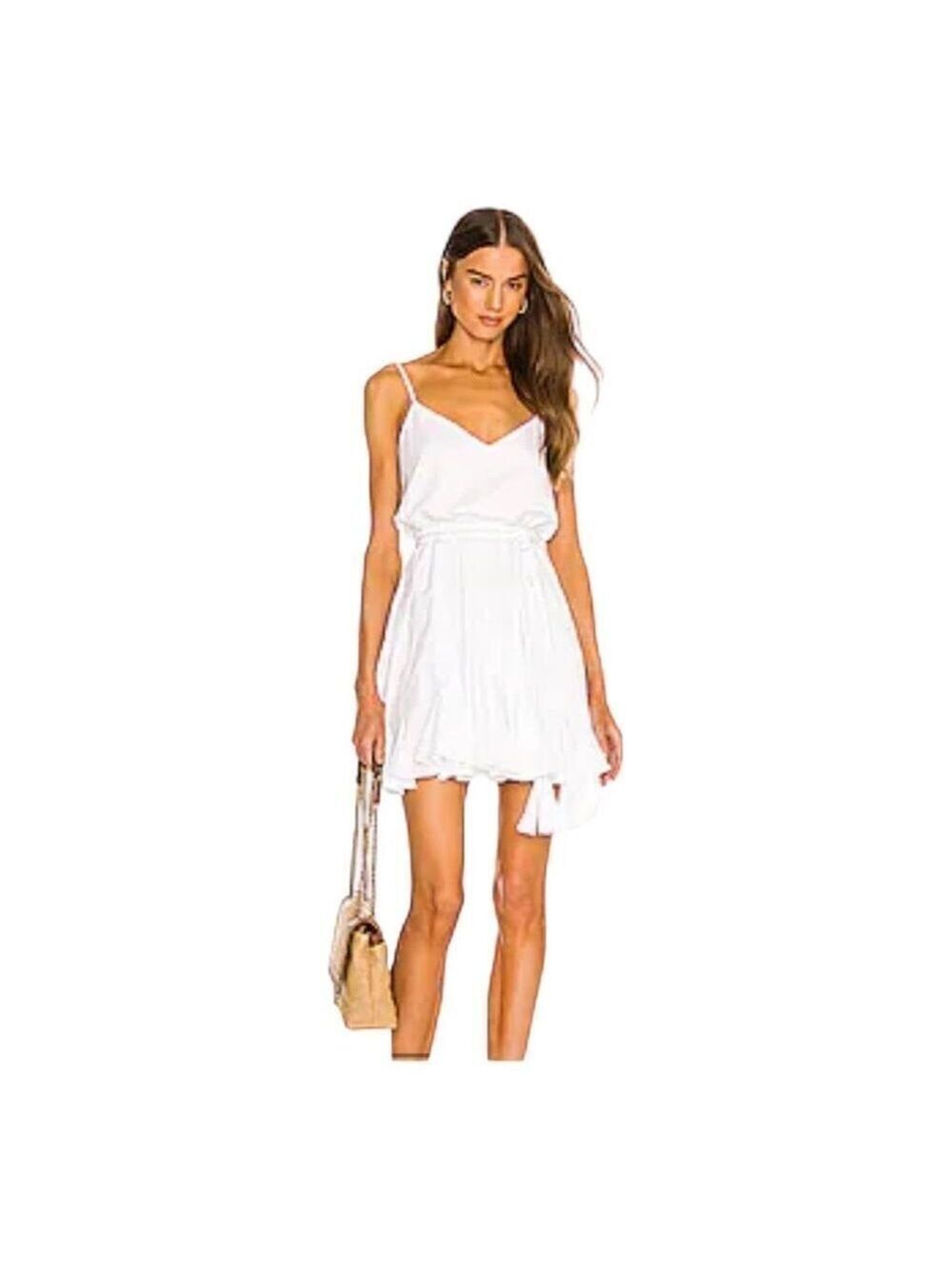 Rhode Casey White Rope Tie Sleeveless Mini Dress Size M